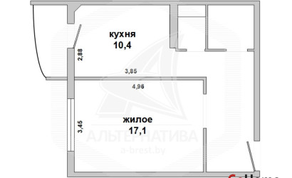 Купить 1-комнатную квартиру, Брест, Тришин, ул. Московская. Фото 1
