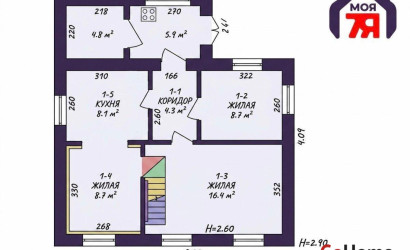  1-этаж.(46 м2), Чаплицы