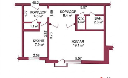 Купить 1-комнатную квартиру, Гродно, Пестрака, 28. Фото 13