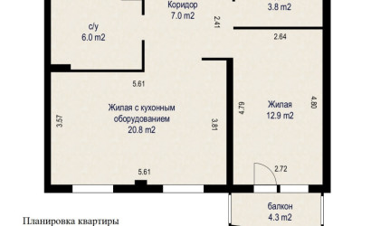 Купить 2-комнатную квартиру, Минск, просп. Победителей, д. 115 (Центральный район). Фото 20