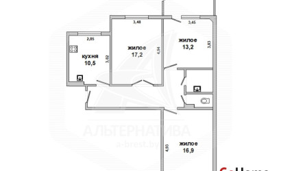 Купить 3-комнатную квартиру, Брест, Вулька, ул. Махновича. Фото 10