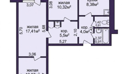 Купить 3-комнатную квартиру, Минск, Лынькова ул., 9(Фрунзенский район). Фото 21