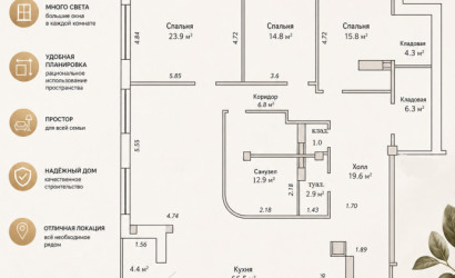 Купить 3-комнатную квартиру, Минск, Городецкая, 36/1 (Первомайский район). Фото 2