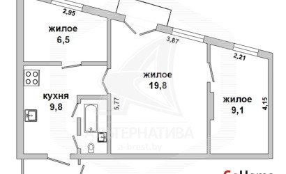 Купить 3-комнатную квартиру, Брест, Центр, ул. Советская. Фото 3