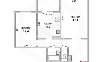 Купить 2-комнатную квартиру, Брест, Вулька, ш. Варшавское. Фото 19