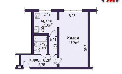 Купить 1-комнатную квартиру, Минск, Калиновского ул., 1(Первомайский район). Фото 12